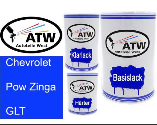 Chevrolet, Pow Zinga, GLT: 500ml Lackdose + 500ml Klarlack + 250ml Härter - Set, von ATW Autoteile West.